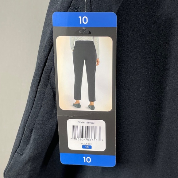 NEW Banana Republic Pants Womens 10 black pull on straight leg preppy casual - Picture 6 of 13